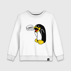 Детский свитшот Пингвин: Linux