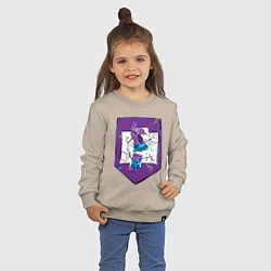 Свитшот хлопковый детский Lama Fortnite, цвет: миндальный — фото 2