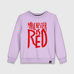 Свитшот хлопковый детский Manchester is Red, цвет: лаванда