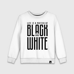 Свитшот хлопковый детский Juventus: Black & White, цвет: белый