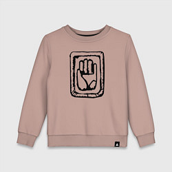 Свитшот хлопковый детский JoJo Hand, цвет: пыльно-розовый
