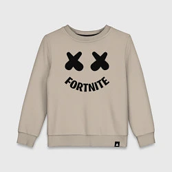 Свитшот хлопковый детский FORTNITE x MARSHMELLO, цвет: миндальный