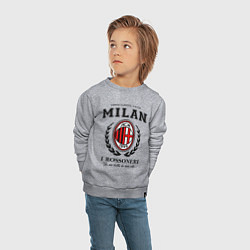Свитшот хлопковый детский Milan: I Rossoneri, цвет: меланж — фото 2