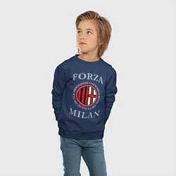 Свитшот хлопковый детский Forza Milan, цвет: тёмно-синий — фото 2