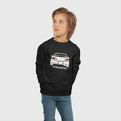 Свитшот хлопковый детский Toyota Trueno AE111, цвет: черный — фото 2