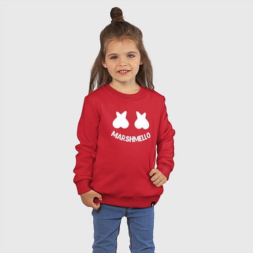 Детский свитшот Marshmello / Красный – фото 3