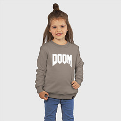 Свитшот хлопковый детский DOOM, цвет: утренний латте — фото 2