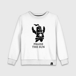 Свитшот хлопковый детский Praise the Sun, цвет: белый