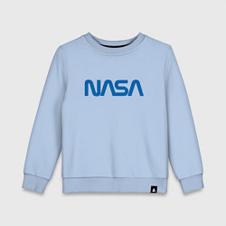 Свитшот хлопковый детский NASA, цвет: мягкое небо