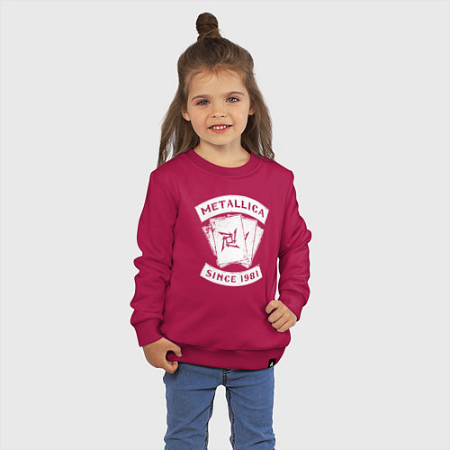 Детский свитшот Metallica Since 1981 / Маджента – фото 3