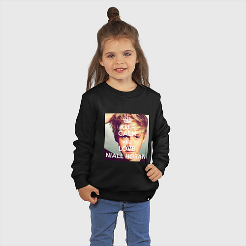 Детский свитшот Keep Calm & Love Niall Horan / Черный – фото 3