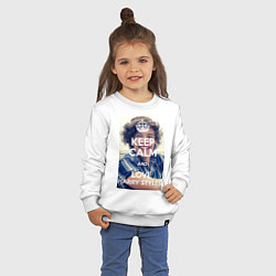 Свитшот хлопковый детский Keep Calm & Love Harry Styles, цвет: белый — фото 2