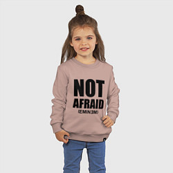 Свитшот хлопковый детский Not Afraid, цвет: пыльно-розовый — фото 2