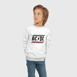 Свитшот хлопковый детский AC/DC Voltage, цвет: белый — фото 2