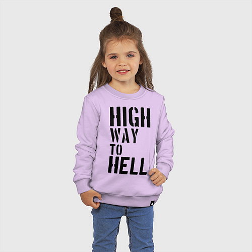 Детский свитшот High way to hell / Лаванда – фото 3