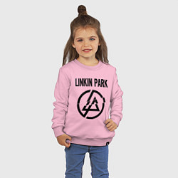 Свитшот хлопковый детский Linkin Park цвета светло-розовый — фото 2