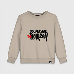 Свитшот хлопковый детский Bring me the horizon, цвет: миндальный