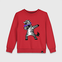 Свитшот хлопковый детский Zebra DAB, цвет: красный