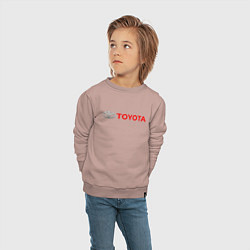 Свитшот хлопковый детский TOYOTA, цвет: пыльно-розовый — фото 2