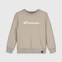 Свитшот хлопковый детский HONDA, цвет: миндальный