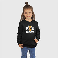 Свитшот хлопковый детский Fox Off!, цвет: черный — фото 2