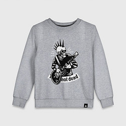 Свитшот хлопковый детский Punks not dead - motto, цвет: меланж