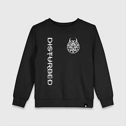 Свитшот хлопковый детский DISTURBED, цвет: черный