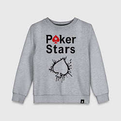 Свитшот хлопковый детский Poker Stars, цвет: меланж