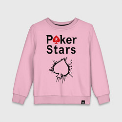 Свитшот хлопковый детский Poker Stars, цвет: светло-розовый