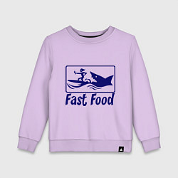 Детский свитшот Shark fast food