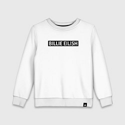 Свитшот хлопковый детский BILLIE EILISH: Lovely, цвет: белый