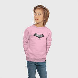Свитшот хлопковый детский Batman 80th Anniversary, цвет: светло-розовый — фото 2