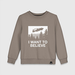 Детский свитшот I WANT TO BELIEVE