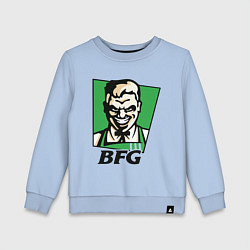 Свитшот хлопковый детский BFG, цвет: мягкое небо