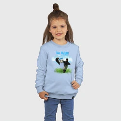 Свитшот хлопковый детский Панда ВДВ, цвет: мягкое небо — фото 2