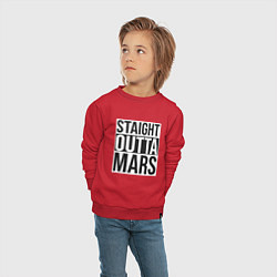 Свитшот хлопковый детский Прямиком с Марса, цвет: красный — фото 2