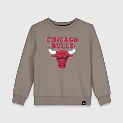 Свитшот хлопковый детский CHICAGO BULLS, цвет: утренний латте