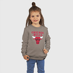 Свитшот хлопковый детский CHICAGO BULLS, цвет: утренний латте — фото 2