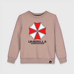 Свитшот хлопковый детский UMBRELLA CORP, цвет: пыльно-розовый