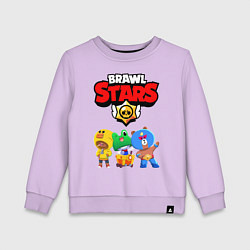 Свитшот хлопковый детский BRAWL STARS, цвет: лаванда