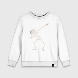 Свитшот хлопковый детский DAB Skeleton, цвет: белый