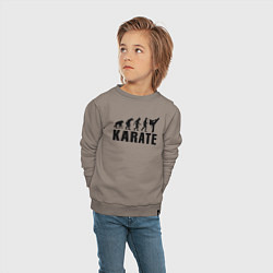 Свитшот хлопковый детский Karate Evolution, цвет: утренний латте — фото 2