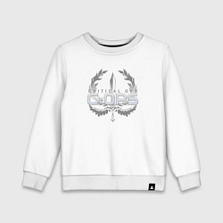 Свитшот хлопковый детский Critical Ops, цвет: белый