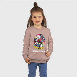 Свитшот хлопковый детский UNDERTALE, цвет: пыльно-розовый — фото 2