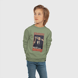 Свитшот хлопковый детский Eminem MTBMB, цвет: авокадо — фото 2