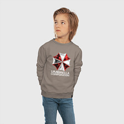 Свитшот хлопковый детский UMBRELLA CORP, цвет: утренний латте — фото 2