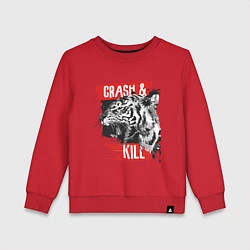 Свитшот хлопковый детский Crash & Kill, цвет: красный