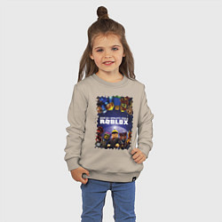 Свитшот хлопковый детский ROBLOX, цвет: миндальный — фото 2