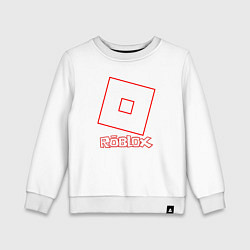 Свитшот хлопковый детский ROBLOX, цвет: белый