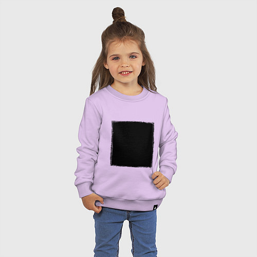 Детский свитшот ЧЕРНЫЙ КВАДРАТ / Лаванда – фото 3